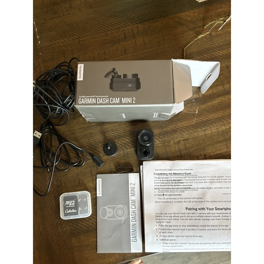 2021 Garmin Vehicle Dash Cam Mini 2 Voice Control Camera Black Accessories SD